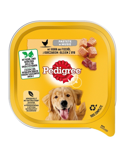 PEDIGREE  Adult mancare umeda pentru caini cu mousse de pui si ulei de peste 300 g