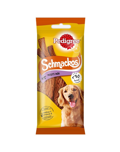 PEDIGREE Schmackos Multi Mix Recompense caini, cu pui, vita si miel 36 g x 30