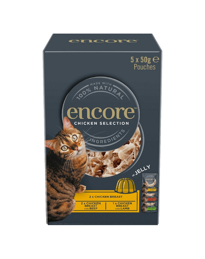 ENCORE Cat Multipak mix plicuri cu pui in jeleu 20x50g pentru pisica