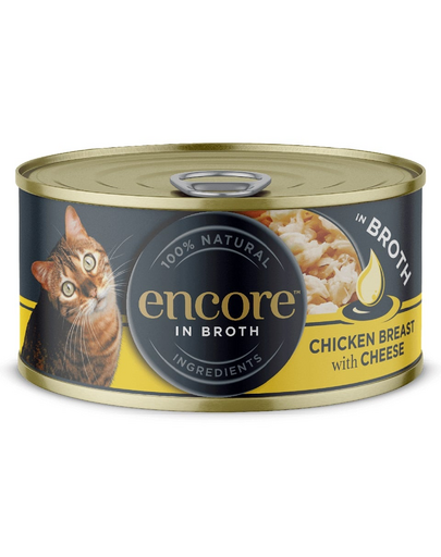 ENCORE Cat conserva pisici cu pui si branza in sos 16x70g