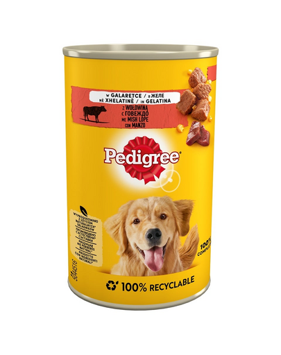 PEDIGREE Conserva hrana umeda pentru caini, cu vita in aspic 400 g