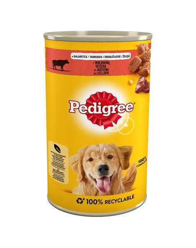 PEDIGREE Hrana umeda pentru caini adulti, cu vita in aspic 1200 g