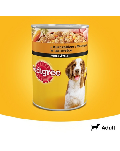 PEDIGREE Conserva hrana caini, cu pui si morcov in aspic 400 g