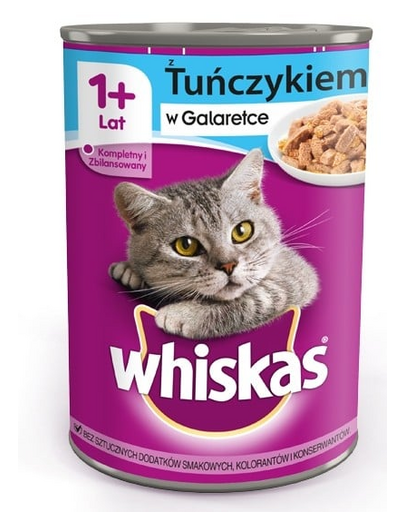 WHISKAS Adult conserve ton in aspic 12x400 g - hrana umeda completa pentru pisici adulte