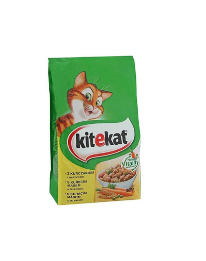 KITEKAT Hrana uscata pisici, cu pui si legume 300 g