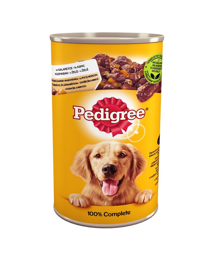 PEDIGREE Adult 1200g Conserva hrana umeda pentru caini adulți, cu pui si morcovi in aspic