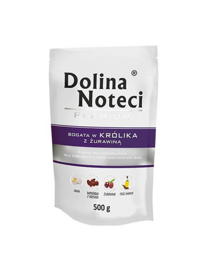 DOLINA NOTECI Premium Hrana umeda caine, cu Iepure si Merisoare 500 g