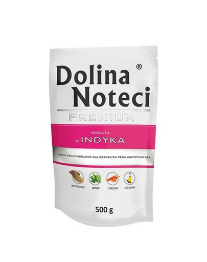 DOLINA NOTECI Premium Bogat in curcan set plicuri hrana caini 10 x 500g