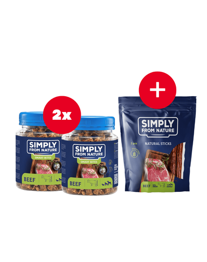 SIMPLY FROM NATURE Smart Bites recompensa cu vita 2 x 130 g + snack GRATIS