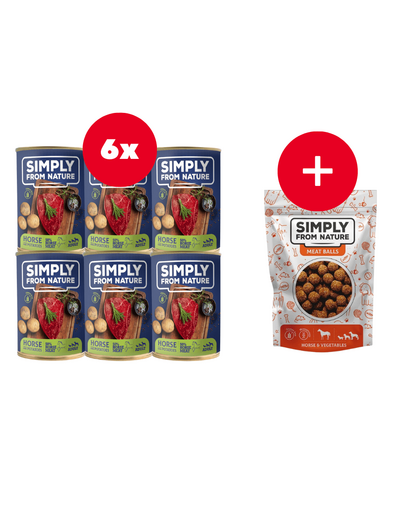 SIMPLY FROM NATURE conserve 6 x 400 g cal si cartofi + recompensa GRATIS