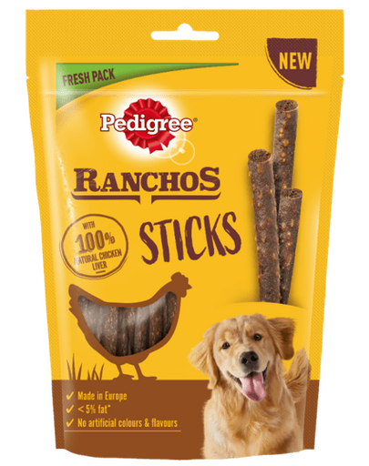 PEDIGREE Ranchos Sticks 60 g Recompense cu pui, pentru caini