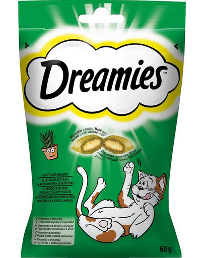 DREAMIES 60 g Recompense pentru pisici, cu iarba matei