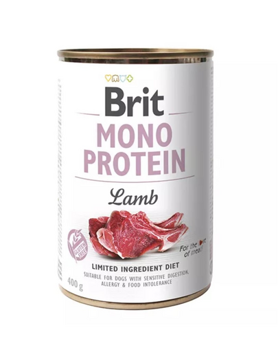 BRIT Mono Protein Lamb 400 g Hrana umeda pentru caini, cu miel