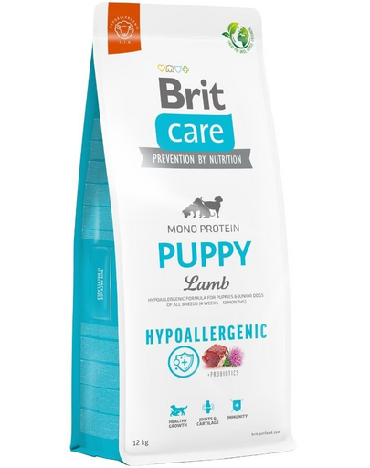 BRIT Care Hypoallergenic Puppy Hrana uscata catei, cu miel 12 kg