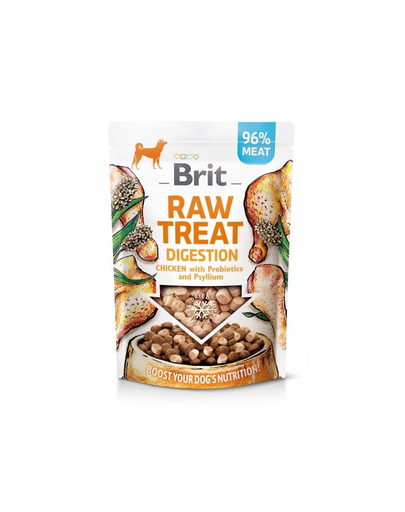 BRIT Raw Treat Freeze Dried Digestion 40 g recompensa liofilizata din pui cu probiotice pentru caini