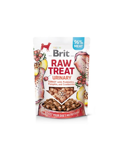 BRIT Snack pentru caini Raw Treat Freeze Dried Urinary 40 g curcan liofilizat cu probiotice