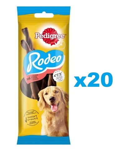 PEDIGREE Rodeo 20x70g Batoane pentru caini, cu vita