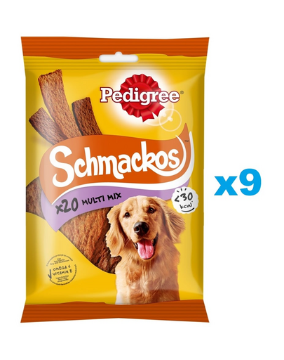 PEDIGREE Schmackos Multi Mix 9x144g set recompense pentru caine