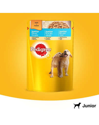 PEDIGREE Junior Plic hrana cu pui si orez in aspic 100 g