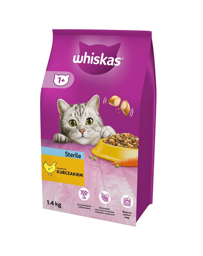 WHISKAS Sterile cu Pui 1.4kg