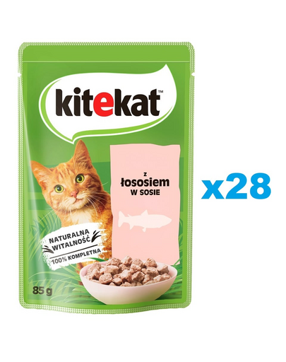 KITEKAT somon in sos 28x85 g hrana pisici adulte