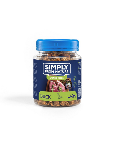 SIMPLY FROM NATURE Smart Bites Gustare pentru caini cu rata 130 g