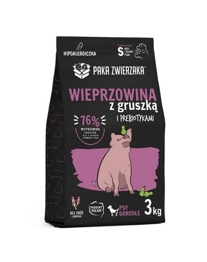 PAKA ZWIERZAKA Seventh Heaven Hrana uscata caini talie mica si medie cu porc si para 3kg