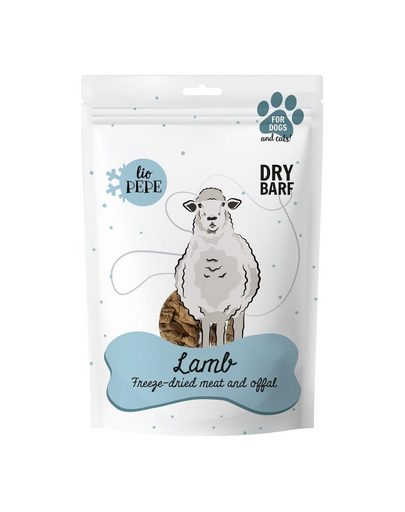 PAKA ZWIERZAKA PEPE Freeze-dried carne liofilizata pentru caini, plamani de miel 50g