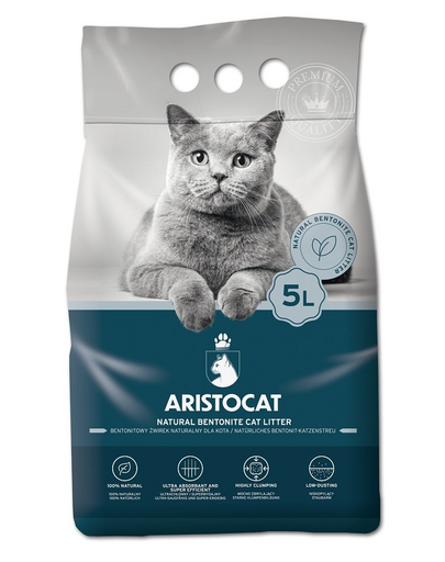 ARISTOCAT Bentonite Plus Nisip pentru litiera pisicilor, din bentonita 5 L