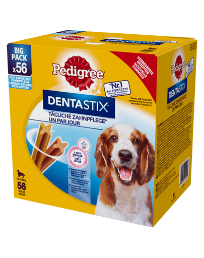 PEDIGREE DentaStix recompense caini rase medii 112 buc.(2x8x180g)