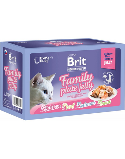 BRIT Premium by Nature Family Plate 12x85 g plicuri cu jeleu pentru pisici