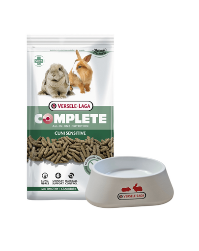 VERSELE-LAGA Hrana iepuri miniaturali Cuni Sensitive Complete 1.75kg + bol GRATIS