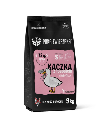 PAKA ZWIERZAKA Seven’th Heaven Duck & salmon Puppy 9 kg Hrana uscata catei, cu rata si somon