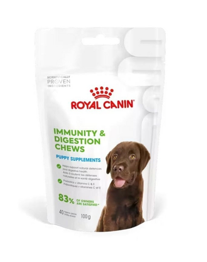 ROYAL CANIN Immunity Digestion Puppy Supplements 100g recompense digestie si imunitate pentru catei