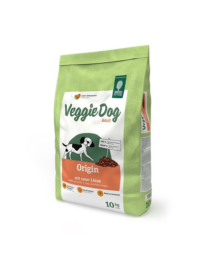 GREEN PETFOOD VeggieDog Origin hrana caini cu linte rosie 10kg