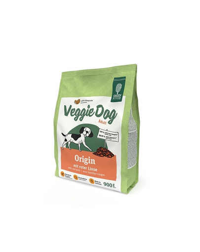 GREEN PETFOOD VeggieDog Origin hrana pentru caini 900g cu linte rosie