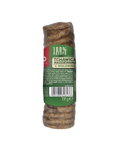 MACED 100% Natura Trahee umpluta cu vita pentru caini 120 g