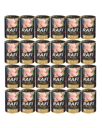 DOLINA NOTECI RAFI Conserve hrana umeda caini, cu prepelita 24x400 g