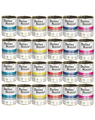 DOLINA NOTECI Premium Set conserve hrana caine, cu sortiment mixt 24x800g