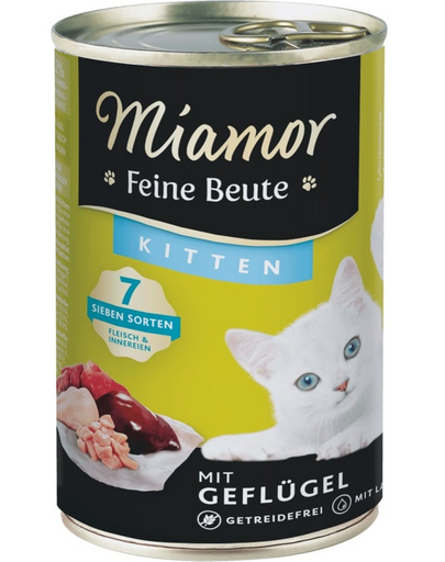 MIAMOR Feine Beute Kitten Poultry cu pasari pentru pisoi 12x400g