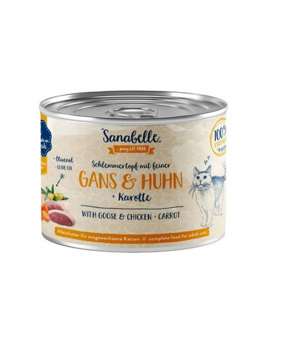 SANABELLE Goose&Chicken 380 g conserva pisica, gasca si pui