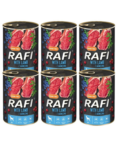 DOLINA NOTECI RAFI Hrana umeda pentru vaine, cu miel 6x800 g