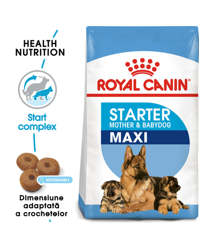 Royal Canin Maxi Starter Mother & Babydog Gestatie/ Lactatie Pui Hrana Uscata Caine, 4 Kg
