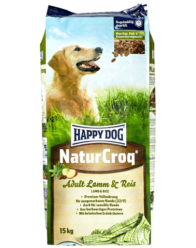 HAPPY DOG Naturcroq miel și orez 15 kg