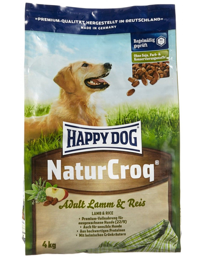 HAPPY DOG Naturcroq miel și orez 4 kg
