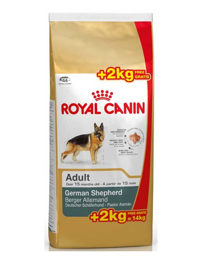 Royal Canin German Shepherd Adult Hrană Uscată Câine 12 kg + 2 kg gratis!