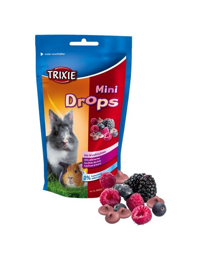 TRIXIE Dropsuri pentru rozătoare fructe de pădure-75 g