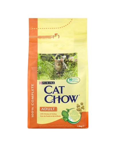 NESTLE Purina Cat Chow Adult pui și curcan 1.5 kg
