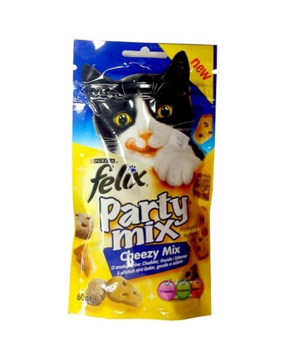 FELIX Party Mix Cheezy MIX, cu aromă de brânză: Cheddar, Gouda și Edamer