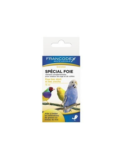 FRANCODEX Aliment complementar pentru păsări de colivie și volieră - protecție ficat 15 ml